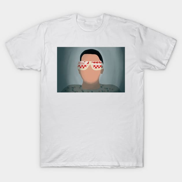 Minimal Elevens pizza blocker glasses - inspired by Stranger things T-Shirt by tziggles